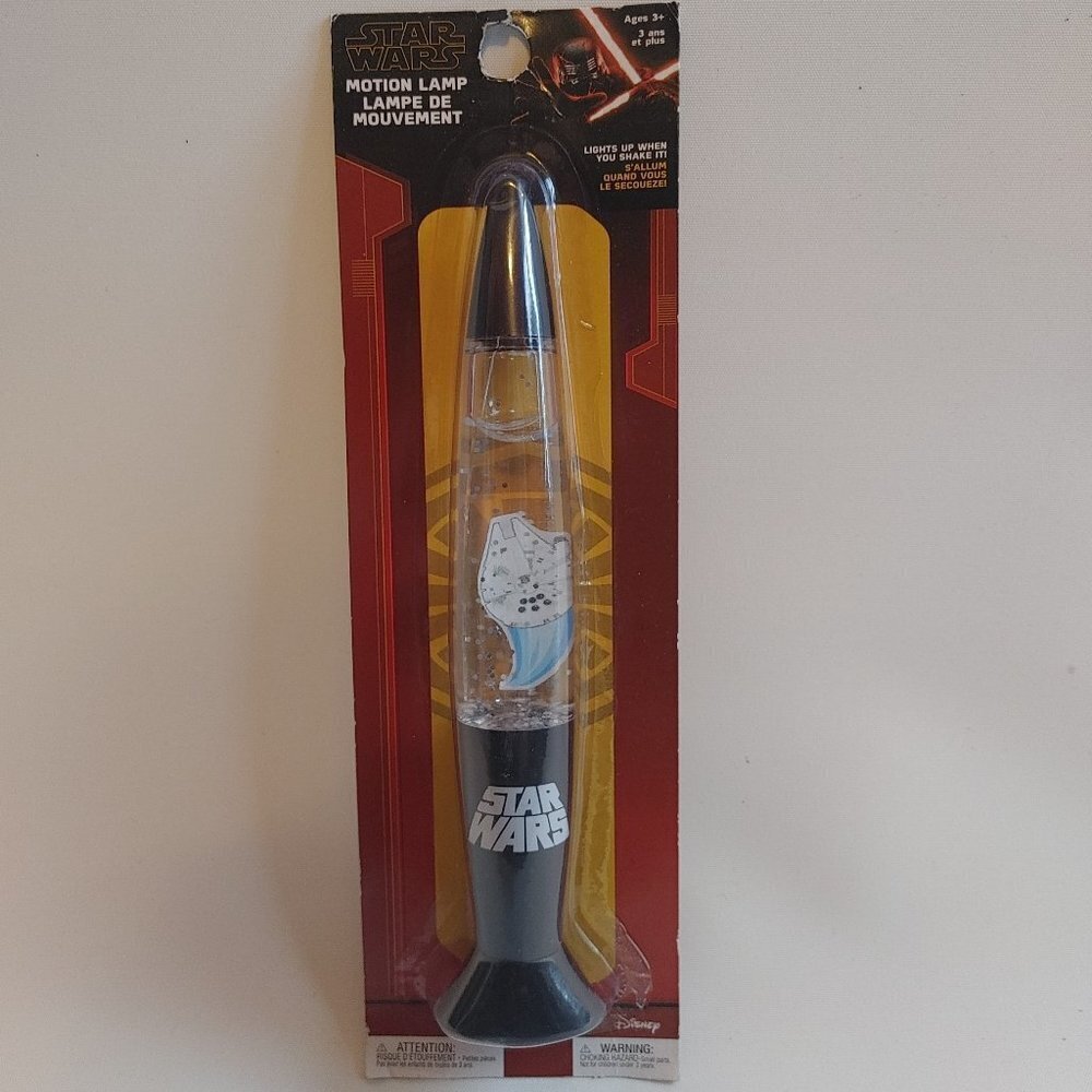 STAR WARS Motion LAMP BNIP Millennium Falcon Mini Sparkle Lava Lamp